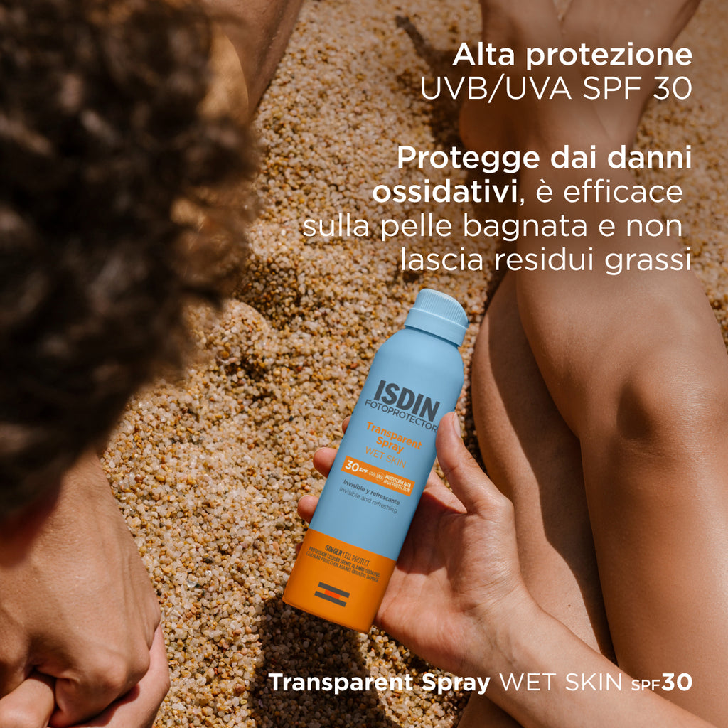 Fotoprotezione Transparent Spray Wet Skin SPF 30