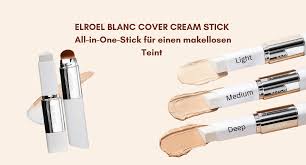 Fondotinta coreano Elroel BLANC COVER CREAM STICK  LIGHT per pelle normale o secca
